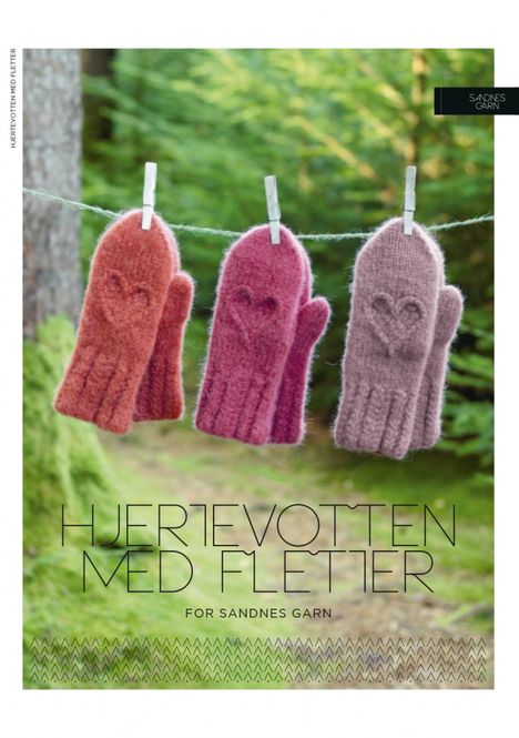 Hovedbilde Hjertevotten med fletter 