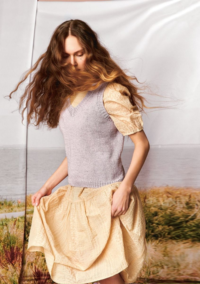 Linn Slipover (Mandarin Petite og Tynn Line)