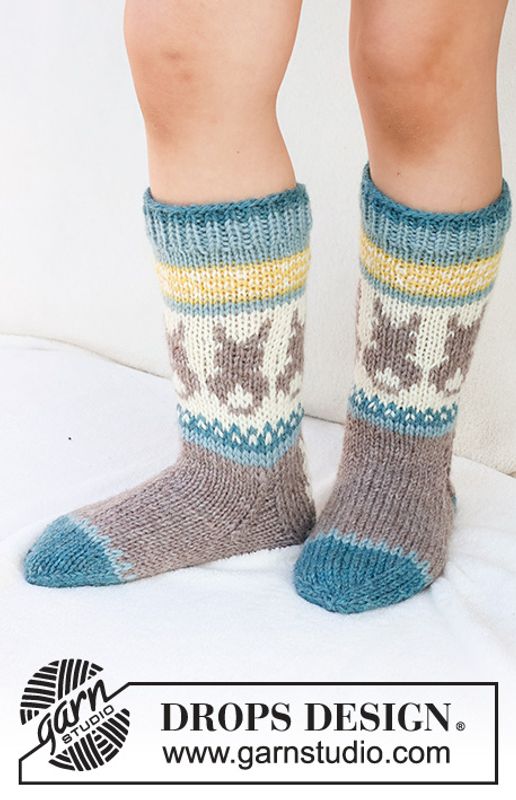 Påskesokker Dancing Bunny Socks Brunmelert