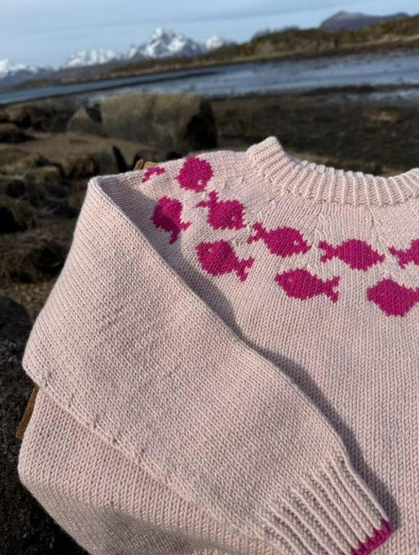 FORHÅNDSBESTILLING Kystgenser og lue - Pudderrosa/pink