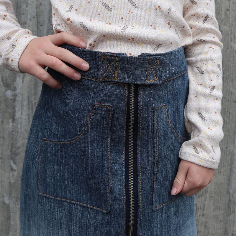Augusta Zip Høstskjørt, barn (86-170)  Papir 