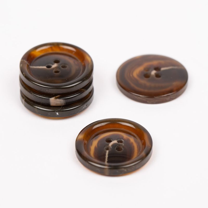 Imitert horn (teak), 25 mm
