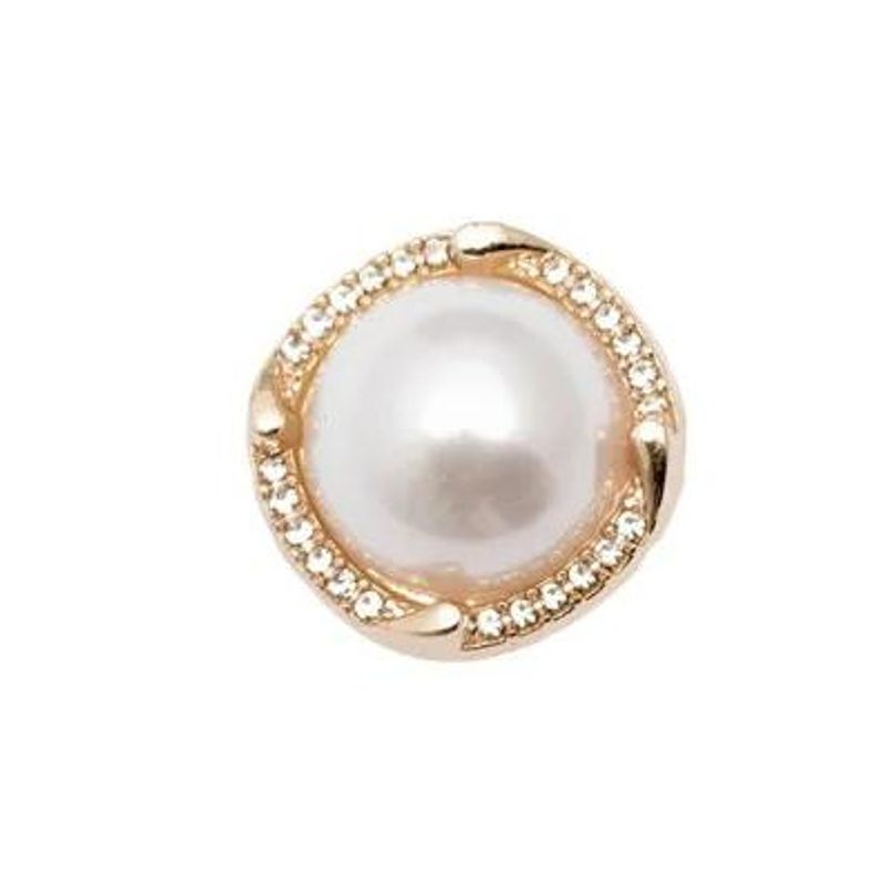 Knapp 18mm Metall/perle