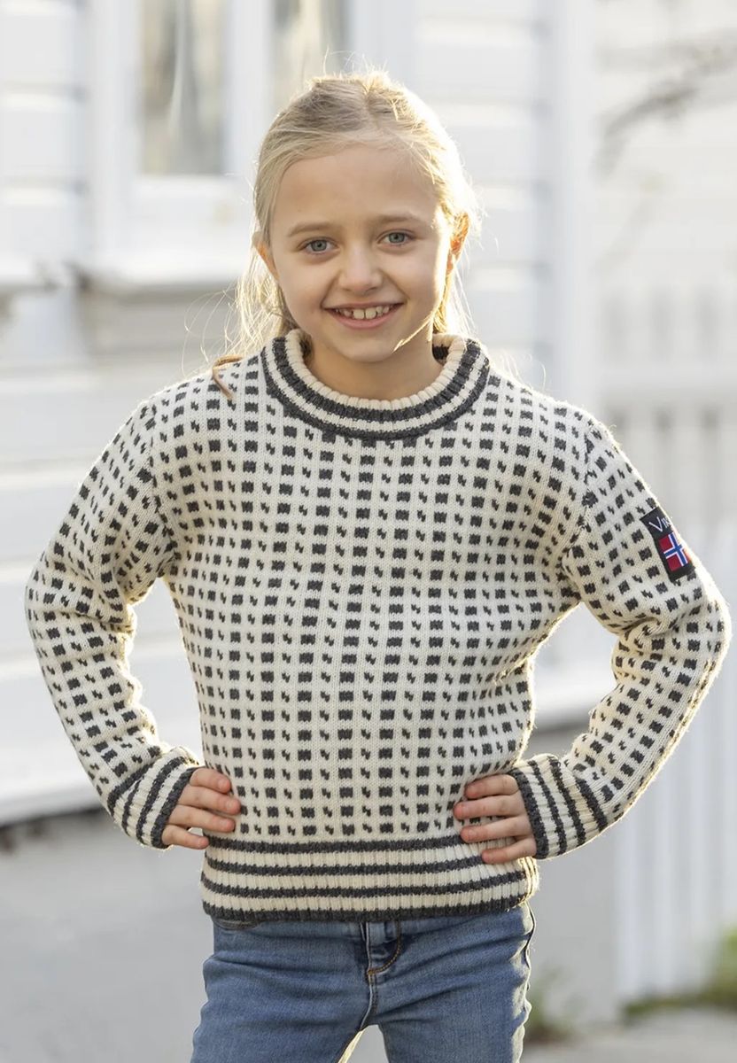 Islender Ullgenser, barn Naturhvit