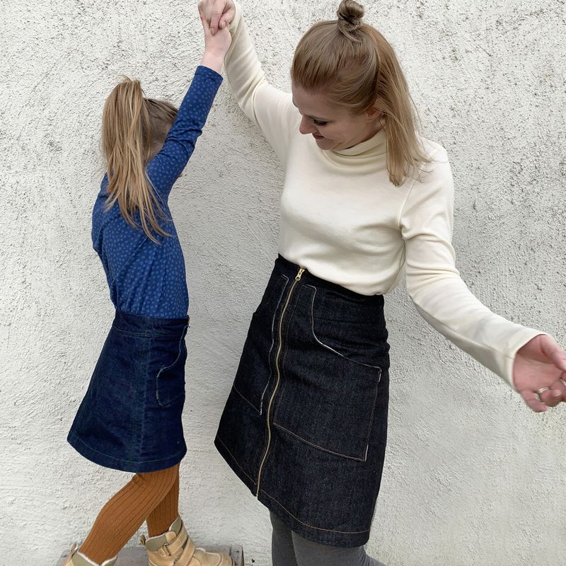 Augusta Zip Høstskjørt, barn (86-170)  Papir 