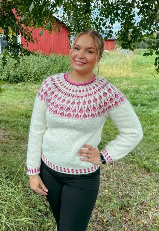 Bringebær Genser - Fjallalopi (oppskrift)