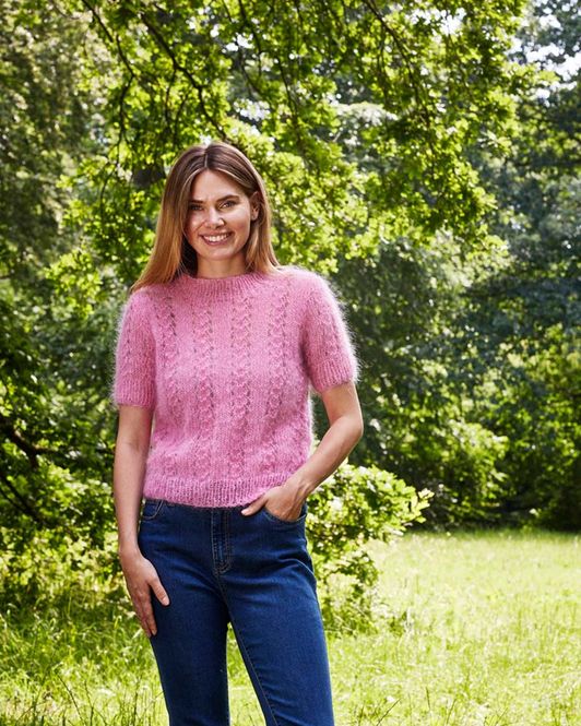 Hovedbilde Sweater med hulmønster i ...