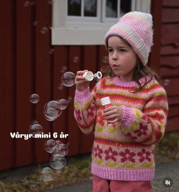 Våryr genser mini - Lys Pink