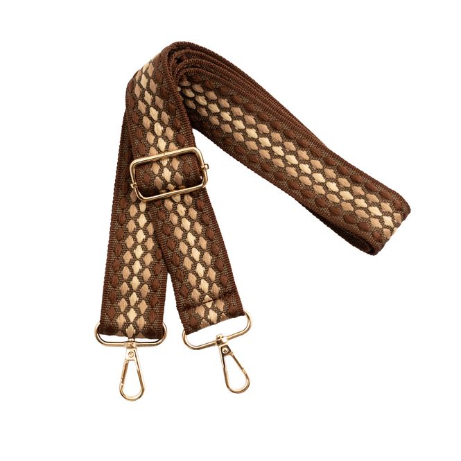 Hovedbilde Skulderreim Brun/beige 130cm 